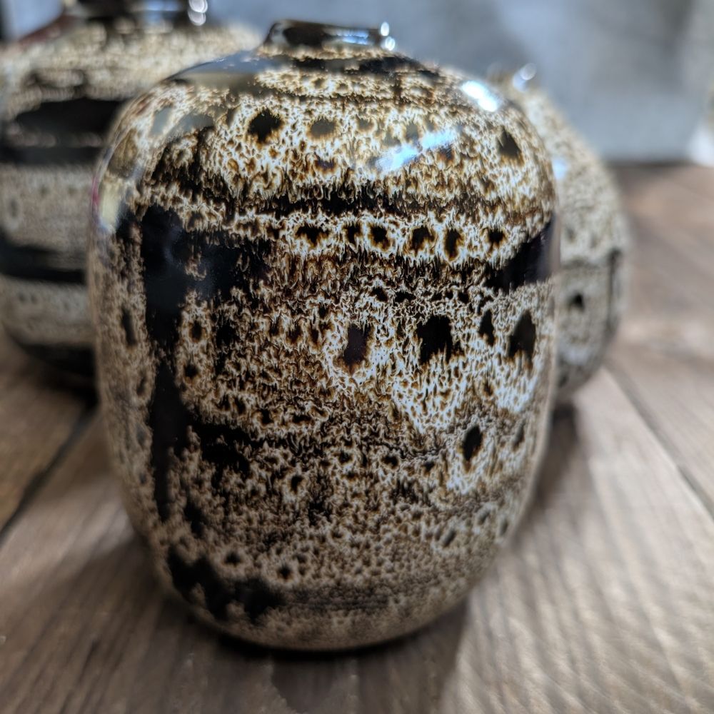 Three Creative Co-op Terracotta Vases in Warm Brown - Picture 6 of 8